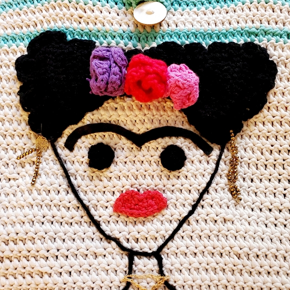 Medium Frida Khalo handmade tote - Picture 5 of 5